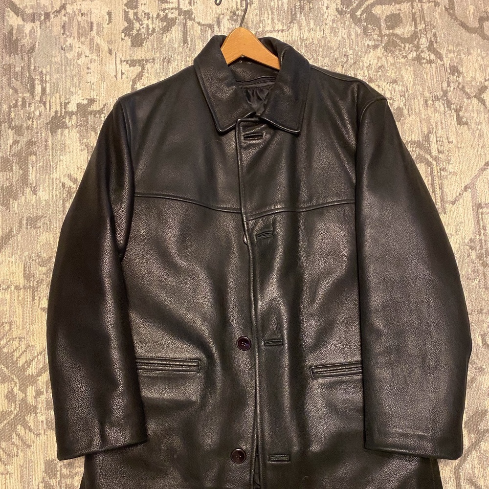 Heavy Leather Coat Gem